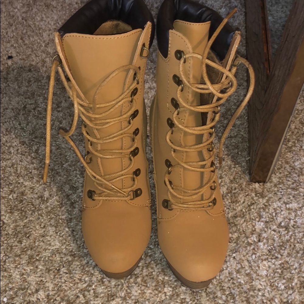 Timberland Inspired Heel Boots